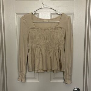 Alter’d State Cream Smocked Top